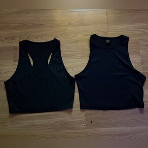 2 DIFFERENT style cropped tank tops.soft.comfortable.